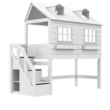 Mid Sleeper Bed 128 cm with House - Lake House