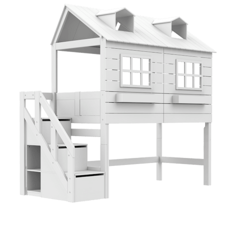 Mid Sleeper Bed 128 cm with House - Lake House