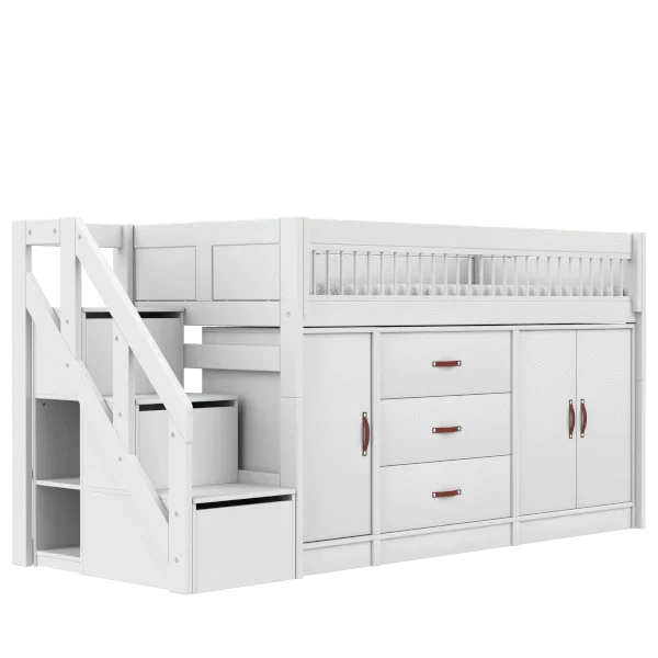 Mid Sleeper Bed 128 cm incl. Storage