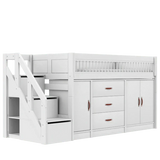 Mid Sleeper Bed 128 cm incl. Storage