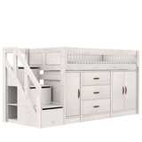 Mid Sleeper Bed 128 cm incl. Storage