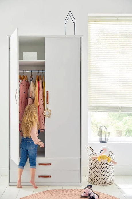 LIFETIME Kidsrooms Cool Kids Wardrobe with 2 Doors in White
