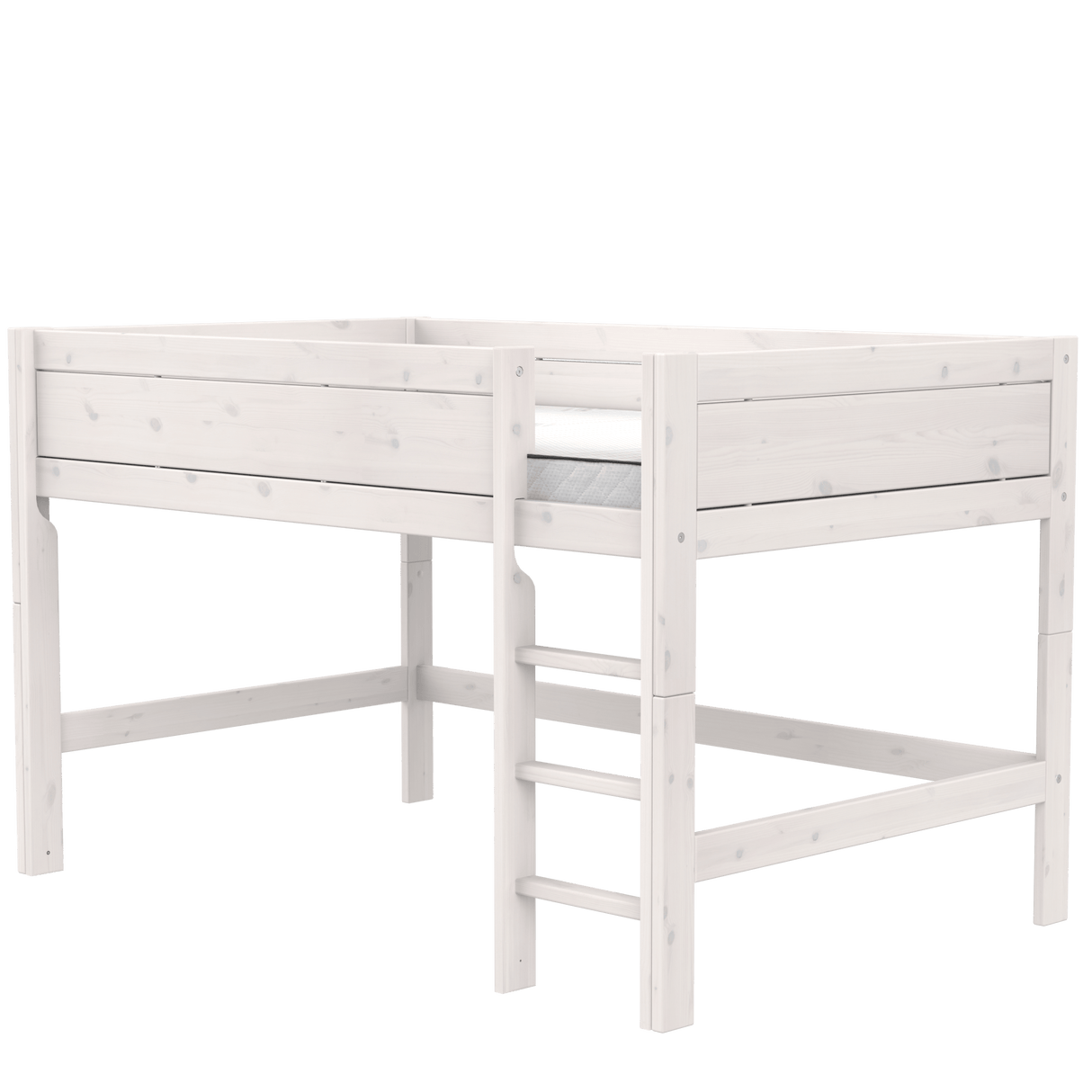 Mid Sleeper Bed 128 cm with Ladder 120x200 cm