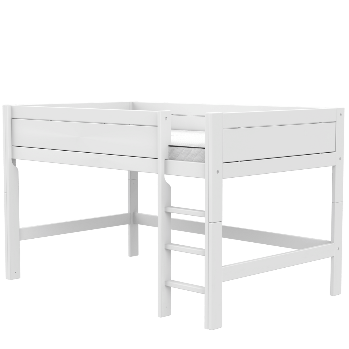 Mid Sleeper Bed 128 cm with Ladder 120x200 cm