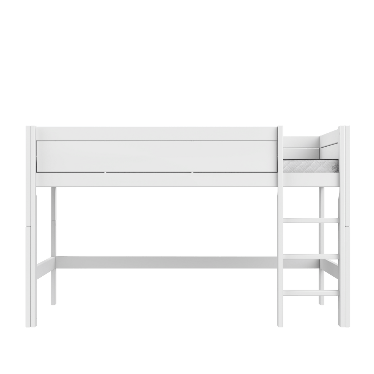 Mid Sleeper Bed 128 cm with Ladder 120x200 cm