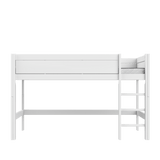 Mid Sleeper Bed 128 cm with Ladder 120x200 cm