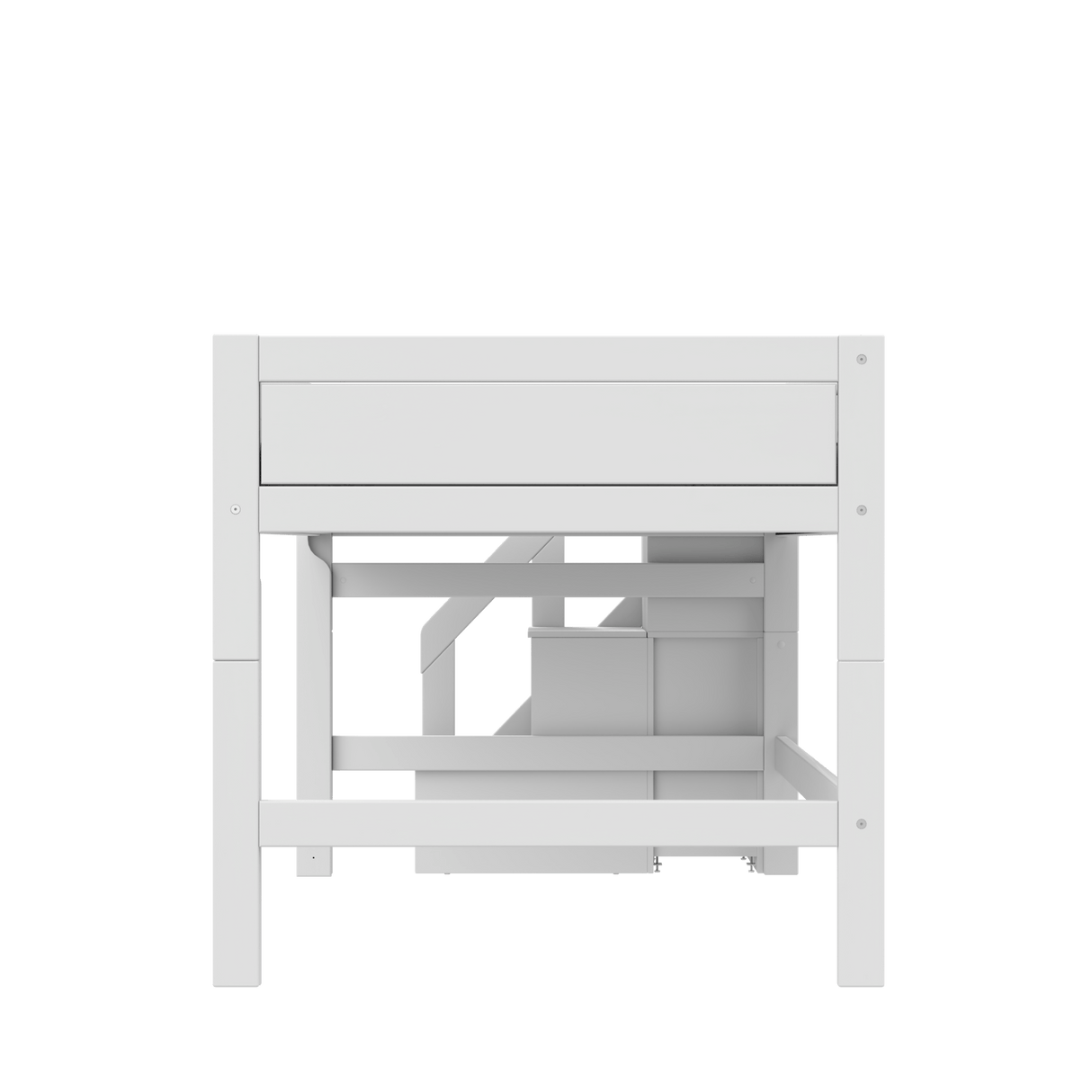 Mid Sleeper Bed 128 cm with Staircase 120x200 cm