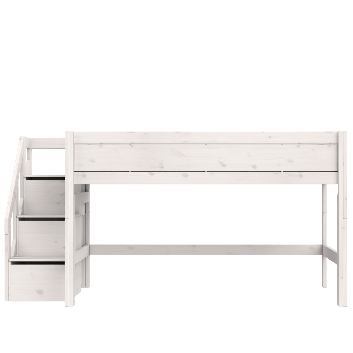 Mid Sleeper Bed 128 cm with Staircase 120x200 cm