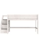 Mid Sleeper Bed 128 cm with Staircase 120x200 cm