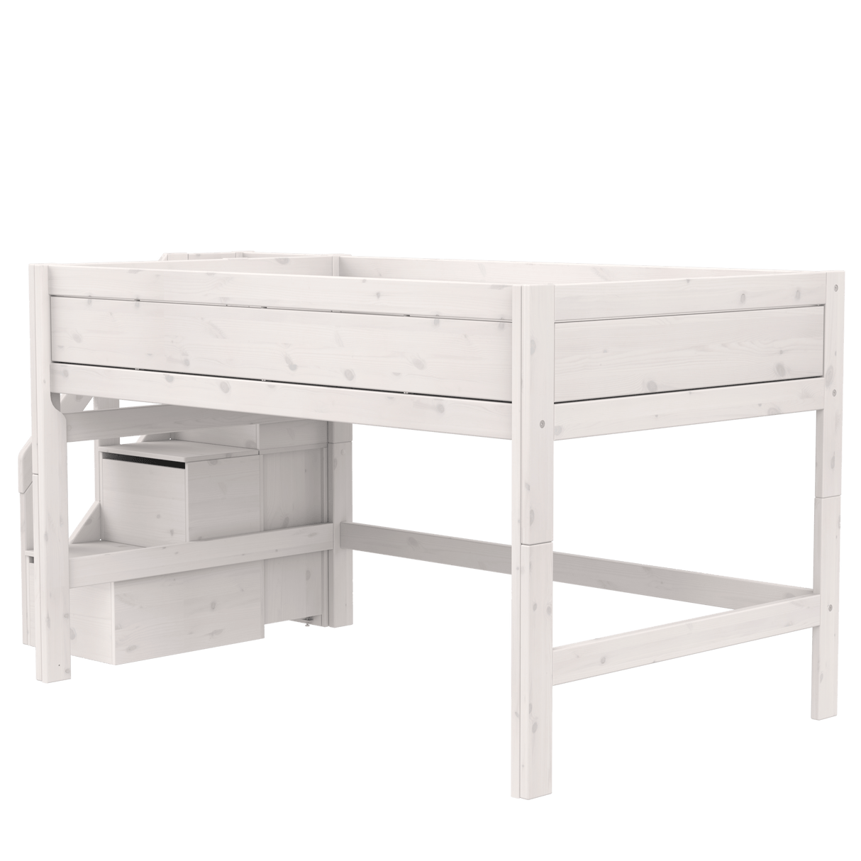 Mid Sleeper Bed 128 cm with Staircase 120x200 cm