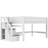 Mid Sleeper Bed 128 cm with Staircase 120x200 cm