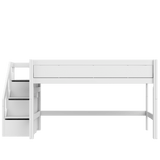 Mid Sleeper Bed 128 cm with Staircase 120x200 cm