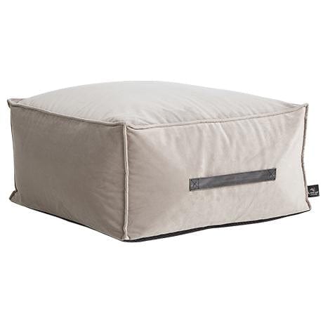 Big Velour Pouf - Grey