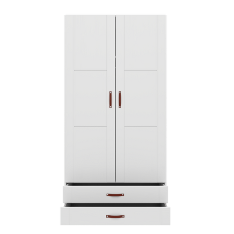 Wardrobe with Clothes Rail and Drawers, 100 cm