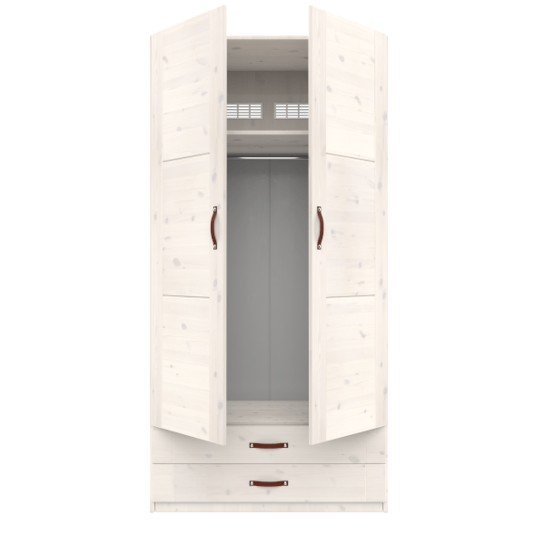 Wardrobe with Clothes Rail and Drawers, 100 cm