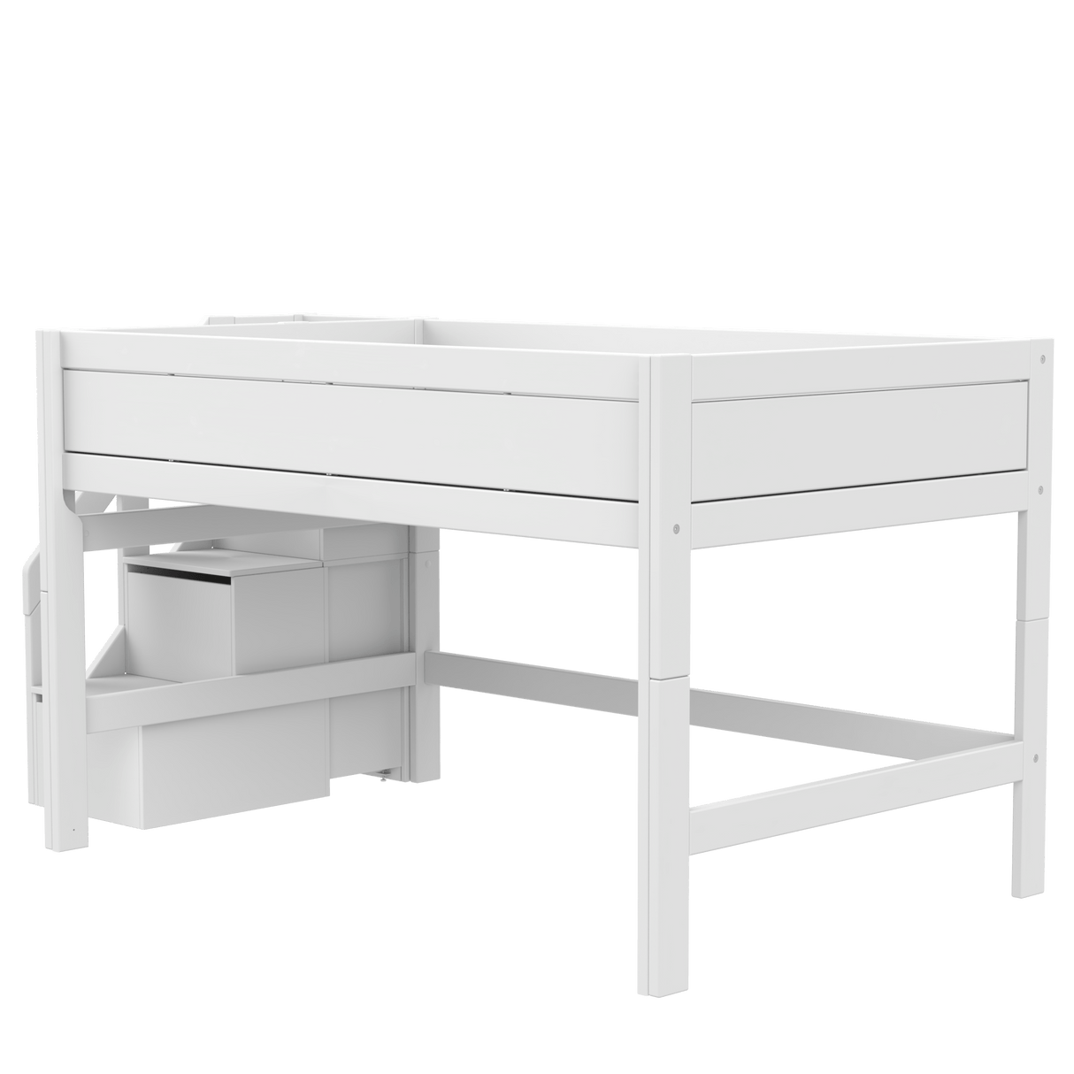 Mid Sleeper Bed 128 cm with Staircase 120x200 cm