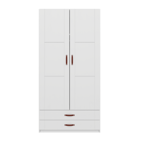 Wardrobe with Clothes Rail and Drawers, 100 cm