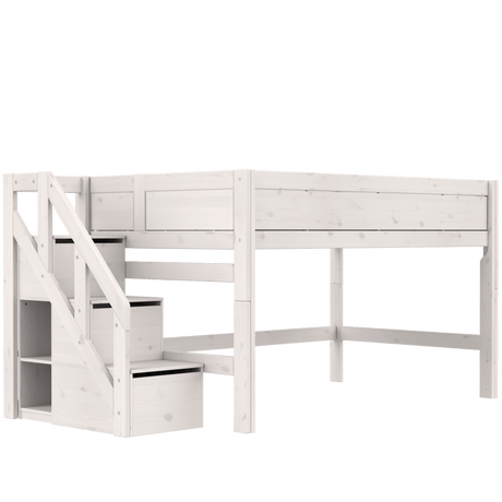Mid Sleeper Bed 128 cm with Staircase 120x200 cm