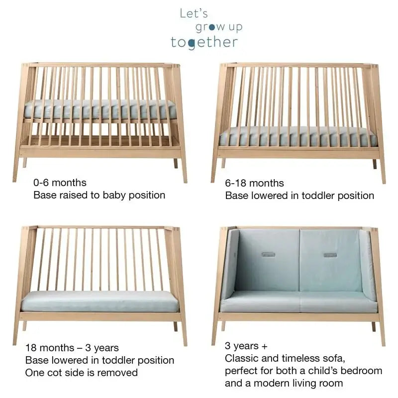 Leander Linea Baby Cot in Oak 