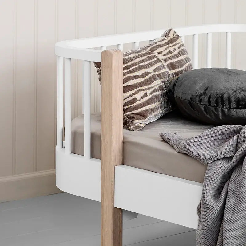 Oliver Furniture Wood Original Bed in White/Oak